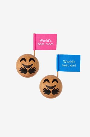 Spring Copenhagen - Trædekoration Spring Emotions Celebration Mom & Dad Udgave 5,5 cm - Natur - Pynteting - Fra Homeroom