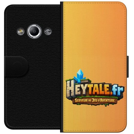 Kompatibel Tegnebogsetui til Samsung Galaxy Xcover 3 Hytale logo i træstil med magisk krystal