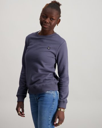 Calvin Klein MONOGRAM MINI BADGE CREWNECK Grau Pullover Mädchen - Kids Brand Store