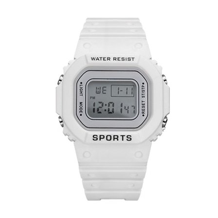 LED Elektronisk Sportsur Vandtæt Let Lysende Smartwatch til Drenge Piger Hvid