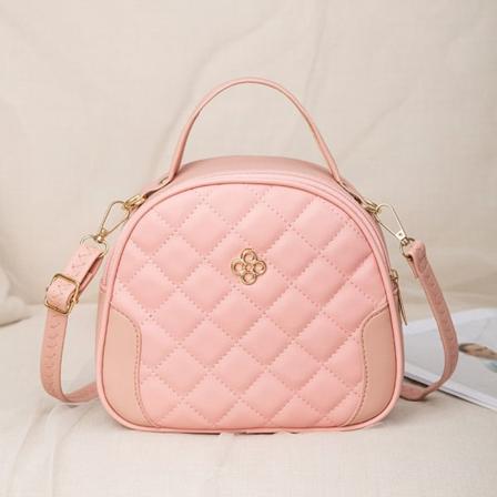 Naisten käsilaukku Ruudullinen Crossbody Laukku PINK pink