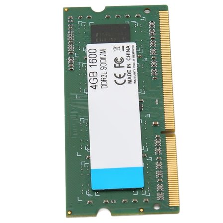 DDR3L SODIMM 1600MHz RAM 64Bits Bredde 204Pin Dataforbindelse Plug and Play 1600MHz RAM til Laptop 4GB
