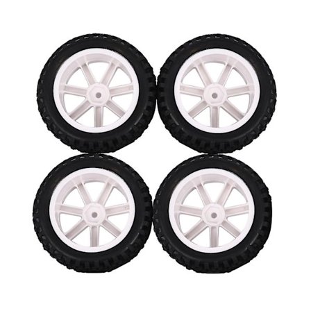 4 stk 1/10 RC Truck Gummidekk Dekk Alloy Felger Erstatningsdekk For Zd Racing Crawler Car Rc S