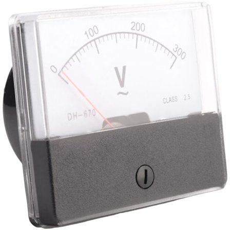 Rektangulært Voltmeter DH670 Analogt Spændingsmåler Panel AC 0-300V
