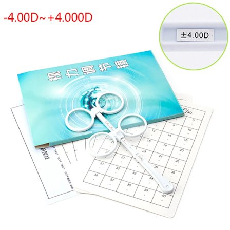 Høykvalitets 0.50D til 4.00D Flip Test Linse Bekreftelse Optisk Flipper Optometri Plast