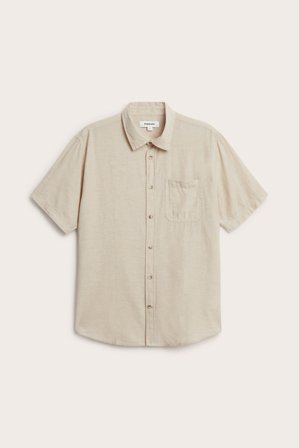 Kappahl | Kortermet skjorte i linblanding | Lys beige