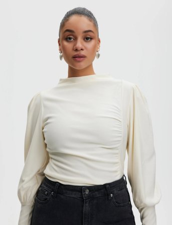 Gestuz Rifagz Puff Blouse - White - L