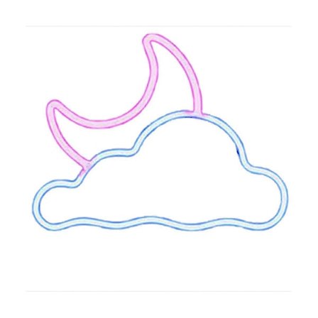 Sky og Måne Neonskilt for Veggdekor USB-drevet LED Neonskilt for Soverom Bryllupsfest Dekor