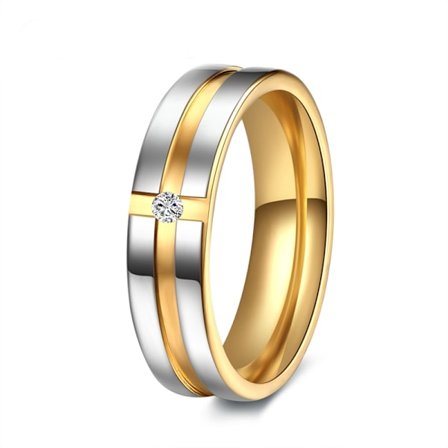 Rostfritt stål ring CZ