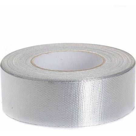 Förstärkt aluminiumtejp 50 mm x 50 m, aluminiumtätningstejp, tätningstejp + glasfiberförstärkning