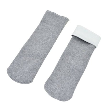 Seler Nøytrale Varme Tykke Bomullsstrømper for Spedbarn Lysegrå KLB