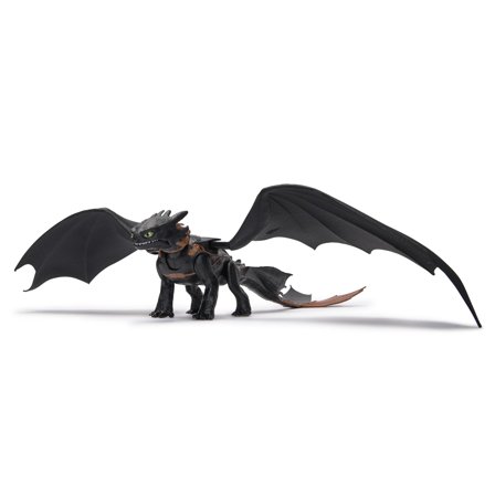 SPINMASTER DreamWorks Dragons Drachenzähmen leicht gemacht - Plasma Blast Ohnezahn, 51cm lange Drachenfigur mit Licht- und Soundeffekten