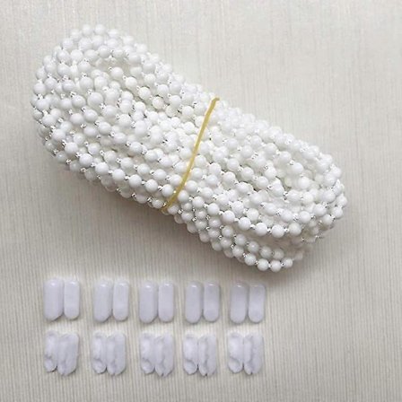 (10 meter) Med 10 anslutningar för rullgardin, kulkedja, vertikal persiennsnöre för rullgardin, reservdelar, reparationsaccessoarer