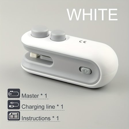 1 stk. Bærbar håndforseglingsmaskin med magnetisk lukking og USB- (Batteri/USB-lading) - Mini PVC-plastposeforsegler for snacks,