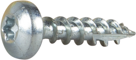 ESSVE 127115 Träskruv 3,5 mm Ø, TX10, helgängad, FZB, 200-pack 16 mm, Infästning