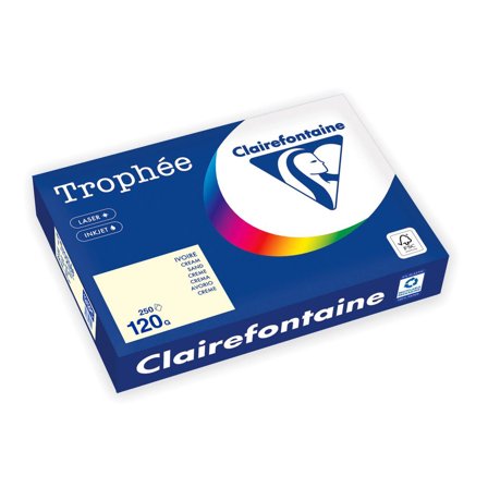 CLAIREFONTAINE Trophée A4 120 g färgat papper Creme 250/fp - Lyreco - Kontorspapper - Specialpapper - Färgat - A4