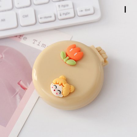 Bärbar resevikbar hårborste med spegel Kompakt ficka S