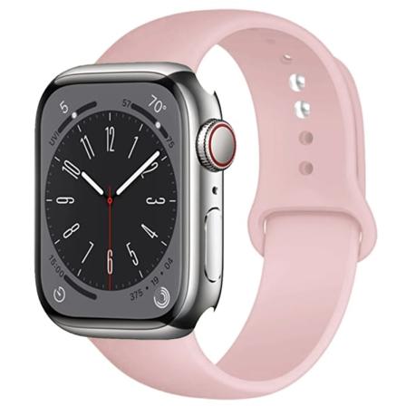 TG Apple Watch Silikonarmbånd 42mm/44mm/45mm/49mm Lysrosa L