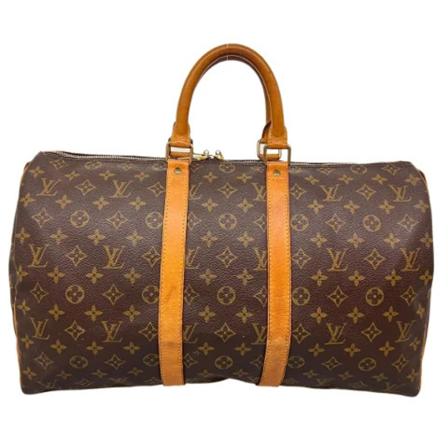 Louis Vuitton Vintage, Pre-owned Canvas travel-bags Bruin, unisex, Maat:ONE Size,leer