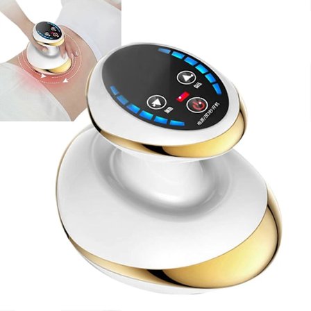 Elektrisk Massager Elektronisk Cupping Enhed Håndholdt Massager til Sener, Ryg, Nakke, Muskler, Ansigt, Lår, Kvinder, til Brug i Spa, Guld