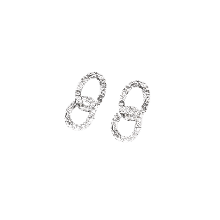 Complement Örhänge Med Två Grova Hängade Länkar Örhängen Dam Silver