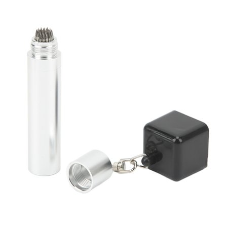 3 i 1 Portabel Poolkö Krita Hållare med Topp Pricker Silver Prep Verktyg