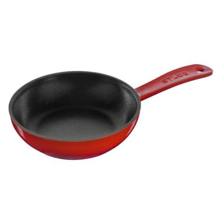 Gryta i gjutjärn - STAUB - 16 cm - Körsbär - Hållbarhet - Induktionskompatibel - Tillverkad i Frankrike