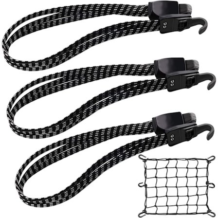 Bagasjerem Elastisk Bungee Strammer 3stk Bagasjerem Elastisk
