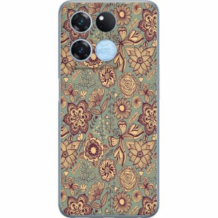 Oneplus Ace Racing Genomskinligt Skal Vintage Flowers