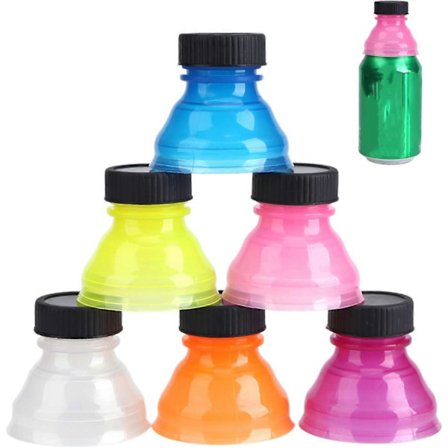 6-PAK Sodavandsdåse Låg og Dæksler Spildsikre Øl Juice Sodavand Energidrikke