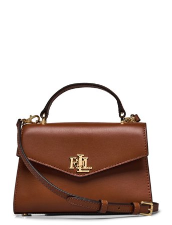 Lauren Ralph Lauren Leather Small Farrah Satchel - Brown - ONE SIZE
