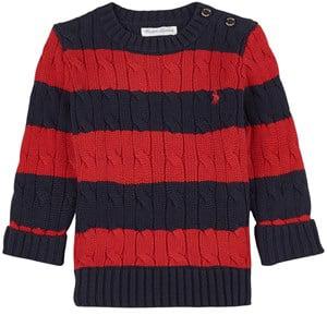 Kids - Ralph Lauren Striped Branded Knit Sweater Navy 9 Months - Jumpers and knitwear - 9 months - Navy