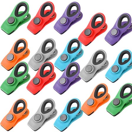 Chip Clips, Magnetiska Clips, 18-pack, Påsklämmor, Påsklämmor för Mat, Magnetclips, Chip Clips Påsklämmor Matklämmor, Chip Påsklämma