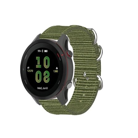 Garmin Forerunner 255 nylon-urrem - Militærgrøn