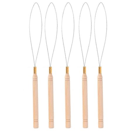 5 kpl Hiustenpidennyslenkkineulasarja, liukumaton pyökkikahva, vetokoukku neula tuftaukseen