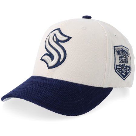Mitchell & Ness - White adjustable Gorra - Seattle Kraken Fall Corduroy Pro Off White/Navy Adjustable @ Hatstore