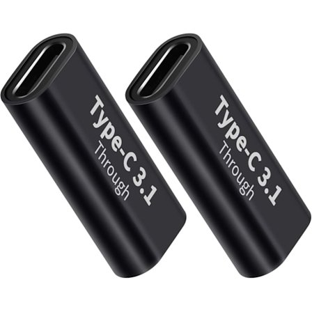 USB C Hona till Hona Adaptrar (2), Stödjer Snabbladdning och Dataöverföringsexpansion, 10 Gbps Hastighet