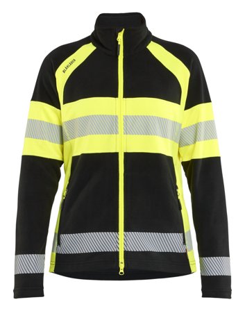 Blåkläder 4718-1010 Fleecejacka varsel klass 1, microfleece, dam Svart/gul, Kläder