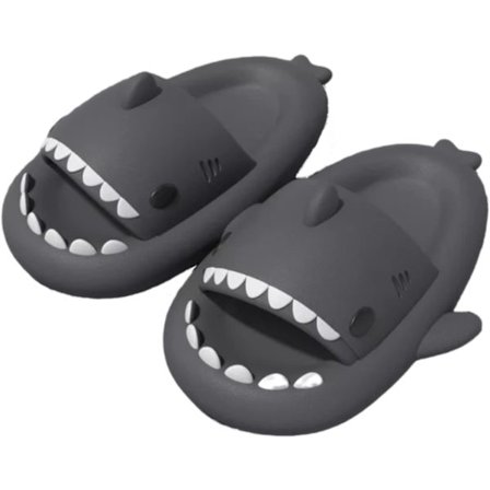 Shark Haj Tofflor, Lämplig för vuxna och barn Söt Tjock Sula Hajar Halkfria Tofflor Inomhus Duschtofflor Sandaler Shark Slippers