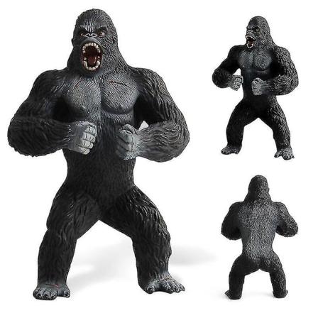 Gorilla Miniatyrfigur Modell, Leksak Figur Set Svart