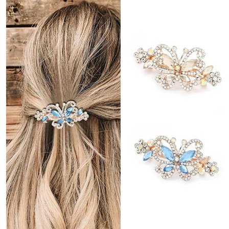 2 stk. hårklemmer til kvinder, sommerfugl, metal, skridsikre hårklemmer