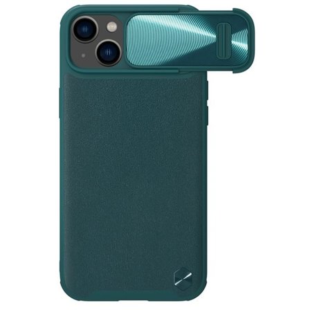Nillkin CamShield Leather S Case iPhone 14 Plus fodral med kameraskydd grönt