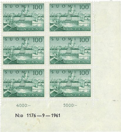 Finland 1958 - LAPE 496 - Postfrisk 6-blok