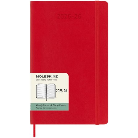 Diary 18M WeekNote Soft Cover Large Red