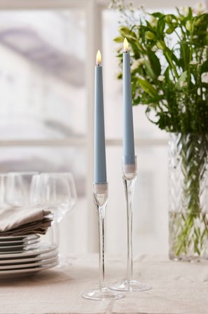 Jotex - Candy Batteridrevet Antikklys Blå - FLAMME - Kjøp Batterilys hos Jotex