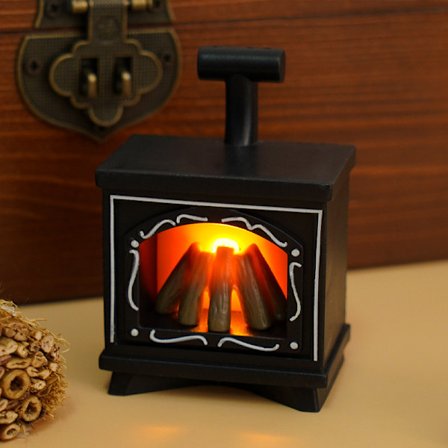 Retro Öppen Spis Ljus Husdekoration Atmosfärslampa