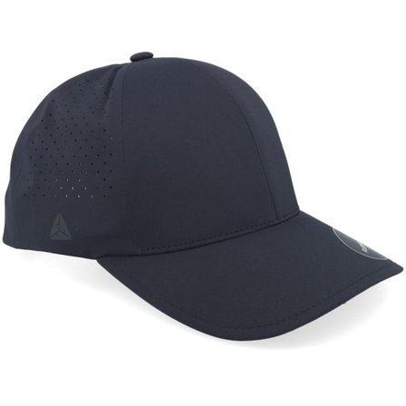 Yupoong - Svart adjustable Keps - Delta Perforated Black Adjustable @ Hatstore