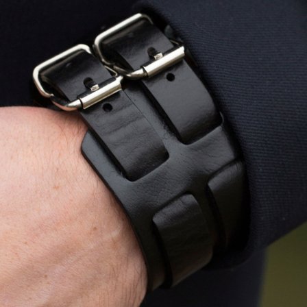 Bracelet double brut pour hommes - Bracelets en cuir