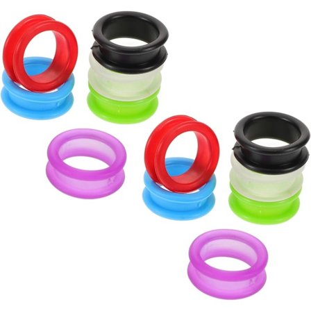 Silikone Saks Fingerring 12 stk. Indsætningsringe til Kæledyrssakse Barberværktøj Saks Tommelfingerindsats