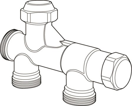TA RSD802 Fordeler 2-rør. M22x1,5, Varme